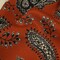 1 Yard White and Orange Paisley and Chevron Well Travelled Trails Print Stretch Cotton Sateen Fabric
